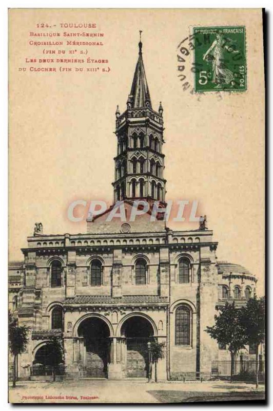 Postcard Old Toulouse Saint Sernin Basilica Crisscross southern The last two ...
