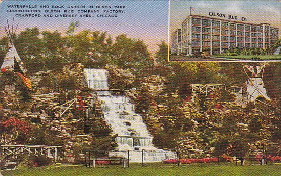 Illinois Chicago Waterfalls and Rock Garden Olson Rug Company