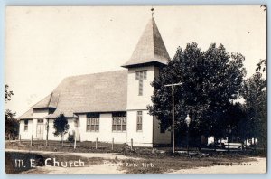 Broken Bow Nebraska NE Postcard RPPC Photo ME Methodist Church c1910's Antique