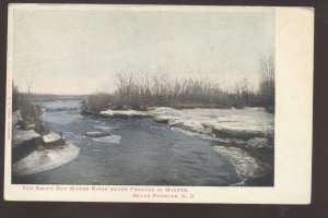 BELLE FOURCH SOUTH DAKOTA SD THE RED RIVER NEVER FREEZES VINTAGE POSTCARD