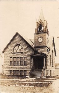 J54/ Burlington Pennsylvania RPPC Postcard c1910 M.E. Church Building 279