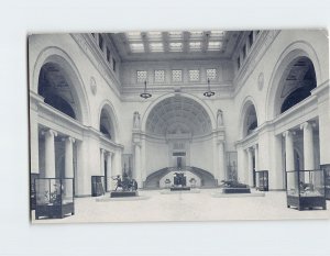 Postcard South End Of Stanley Field Hall, Field Museum, Chicago, Illinois