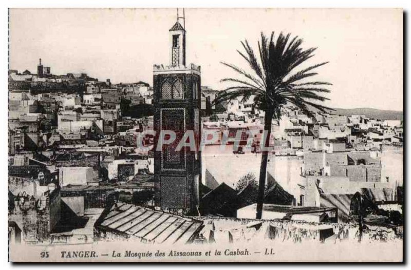 Old Postcard Tangier Morocco The Mosque of the Casbah and Aissaouas