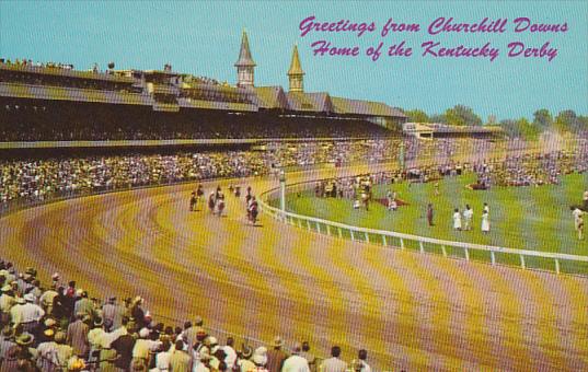 Kentucky Louisville Greetings From Churchill Downs Home Of The Kentuckt Derby