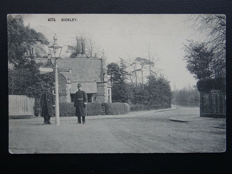 London Bromley BICKLEY Page Heath Lane showing TWO POLICEMEN c1909 Postcard