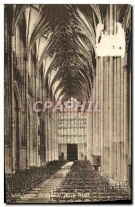 Old Postcard Winchester Cathedral Nave West