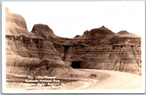 Lower Tunnel Badlands National Park South Dakota SD Real Photo RPPC Postcard