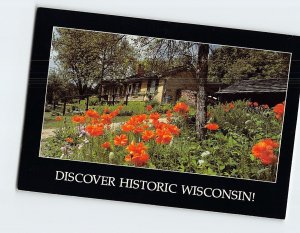 Postcard Discover Historic Wisconsin, Pendarvis at Mineral Point, Wisconsin