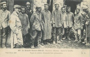 World War 1914-1915 Massiges after the battle types of captured german soldiers