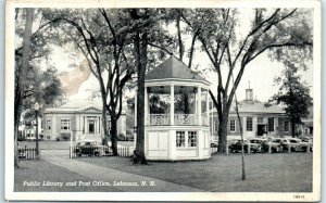M-34186 Public Library and Post Office Lebanon New Hampshire
