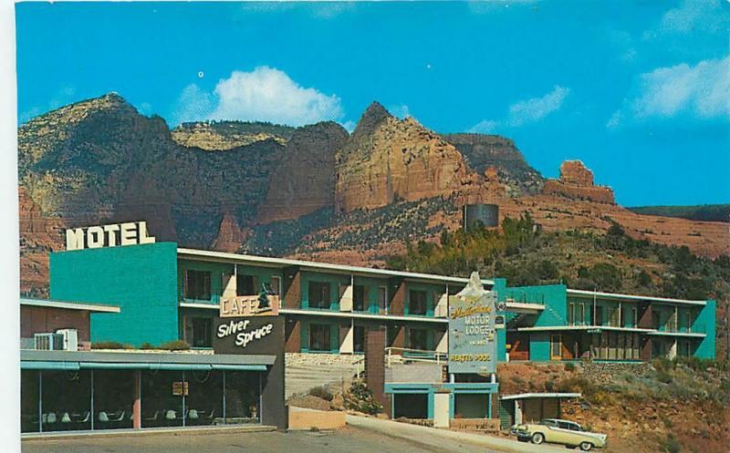 SEDONA, Arizona  AZ   MATTERHORN MOTOR LODGE  Roadside 1950s Chrome  Postcard