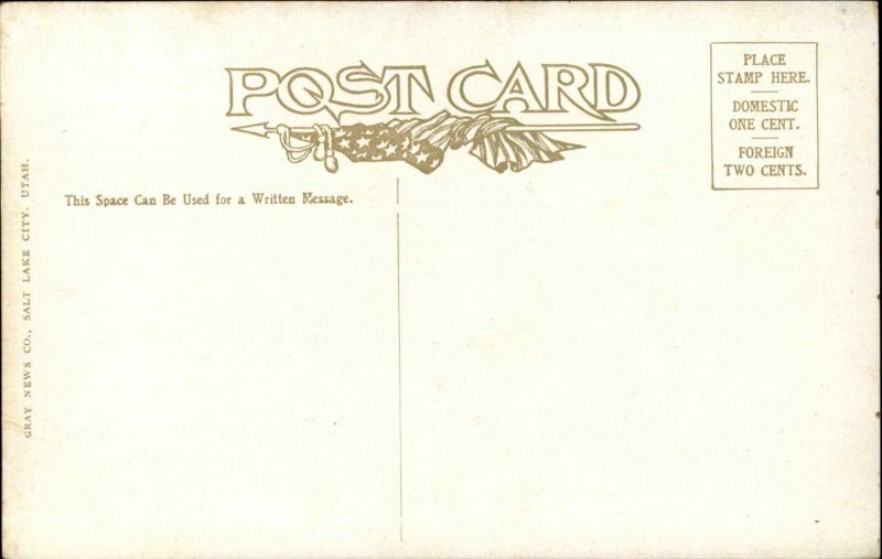 Native American Indian Standing Wolf Chief? Cheyenne Tribe Medal? Postcard