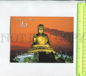 468267 China Hong Kong 2006 year Lantau Po Lin monastery Giant Buddha postcard