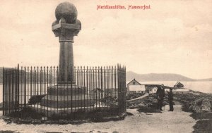 Vintage Postcard 1910's Meridianstotten Monument in Hammerfest, Norway