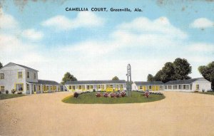 Greenville Alabama Camellia Court Vintage Postcard AA30629