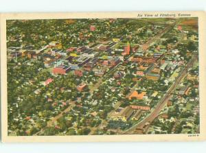 Unused Pre-1980 AERIAL VIEW OF TOWN Pittsburg Kansas KS n2534