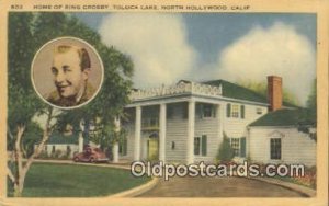 Bing Crosby, North Hollywood, CA USA Movie Star Actor / Actress Unused light ...