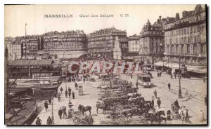 Postcard Old Marseille Quai des Belges