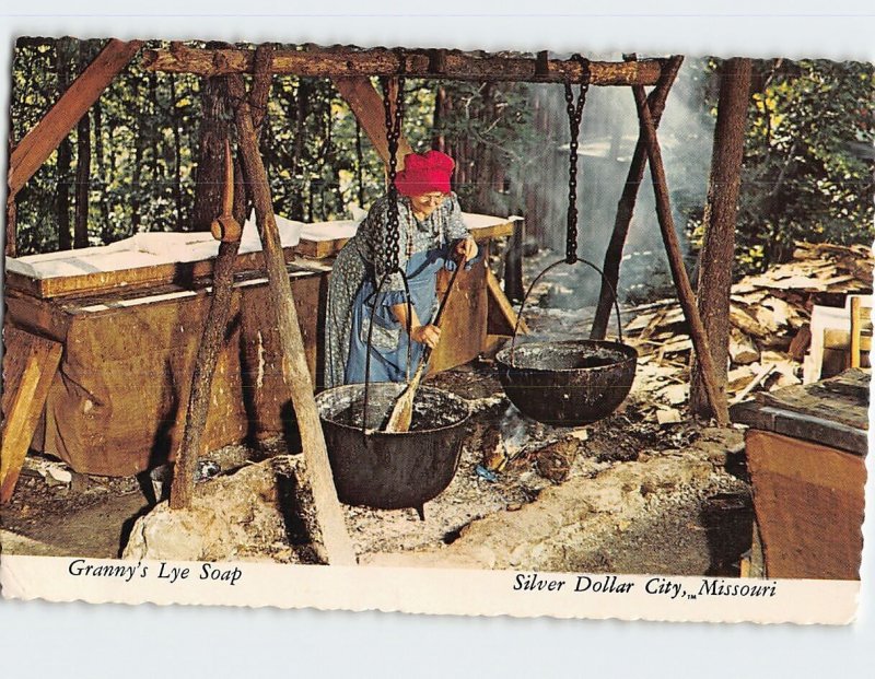 Postcard Granny's Lye Soap, Silver Dollar City, Branson, Missouri