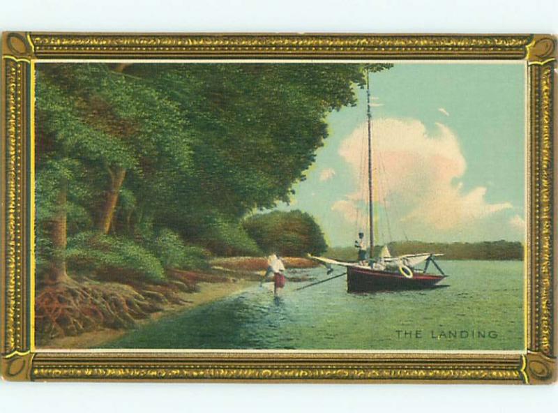 Divided-Back BOAT SCENE Great Nautical Postcard AB0349