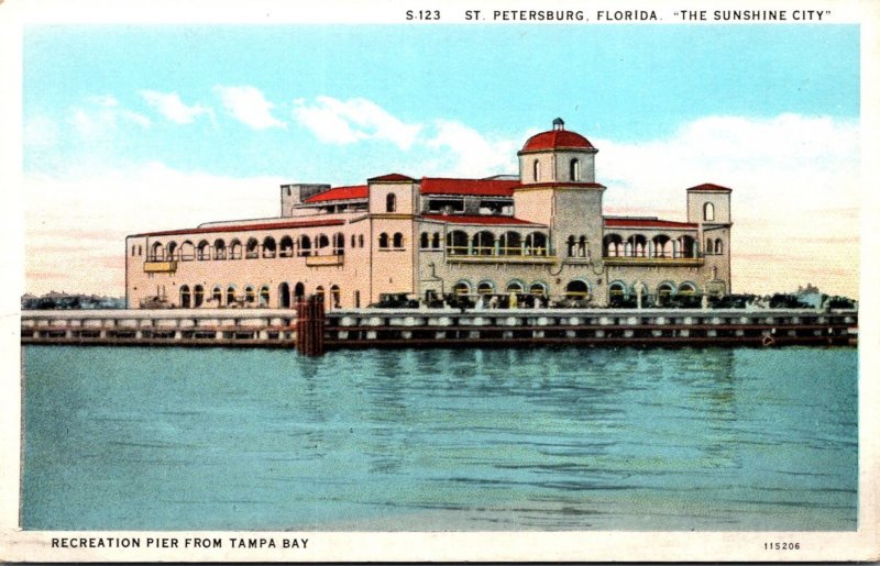 Florida St Petersburg Recreation Pier From Tampa Bay Curteich