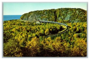 Vintage 1940's Postcard Canadian Passenger Train Lake Superior Ontario Canada