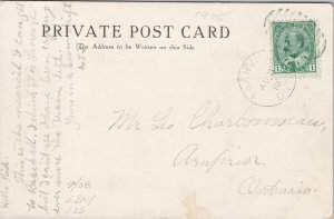 Lacrosse Canada's National Game c1905 Litho w/ Eganville ONT Cancel Postcard G77