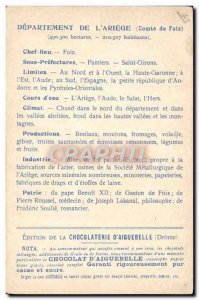 Old Postcard geographical maps of Chocolaterie & # 39Aiguebelle Ariege Chatea...