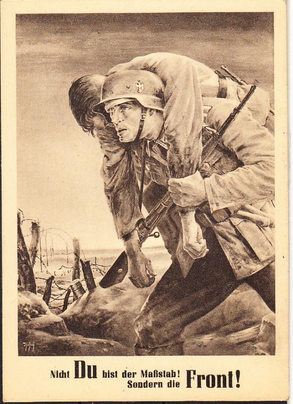 German Soldier Carrying Wounded Comrade