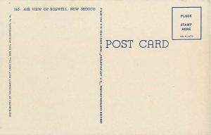 Air view of Roswell NM New Mexico Linen Postcard