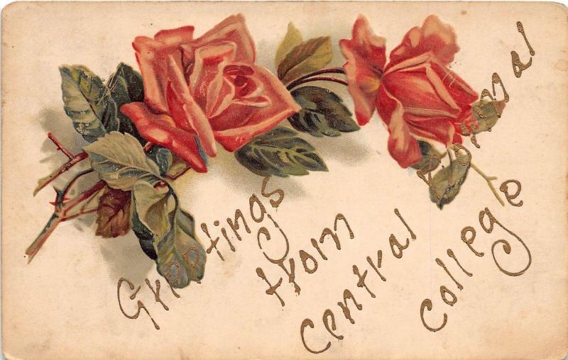 D90/ Danville Indiana In Greetings from Central Normal College Postcard c1910