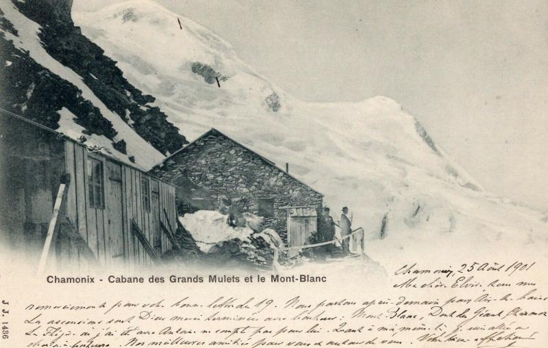 France Chamonix Cabane des Grands Mulets et le Mont Blanc 01.46