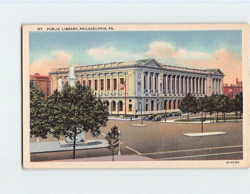 Postcard Public Library, Philadelphia, Pennsylvania