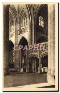 Postcard Old La Douce France Bourg Ain Brou Church The Nave