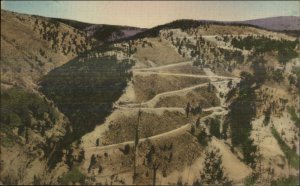 Red River Canyon Near Taos NM Hand Colored Postcard