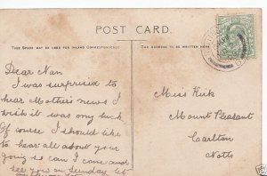 Genealogy Postcard - Family History - Kirk - Carlton - Nottinghamshire BS480