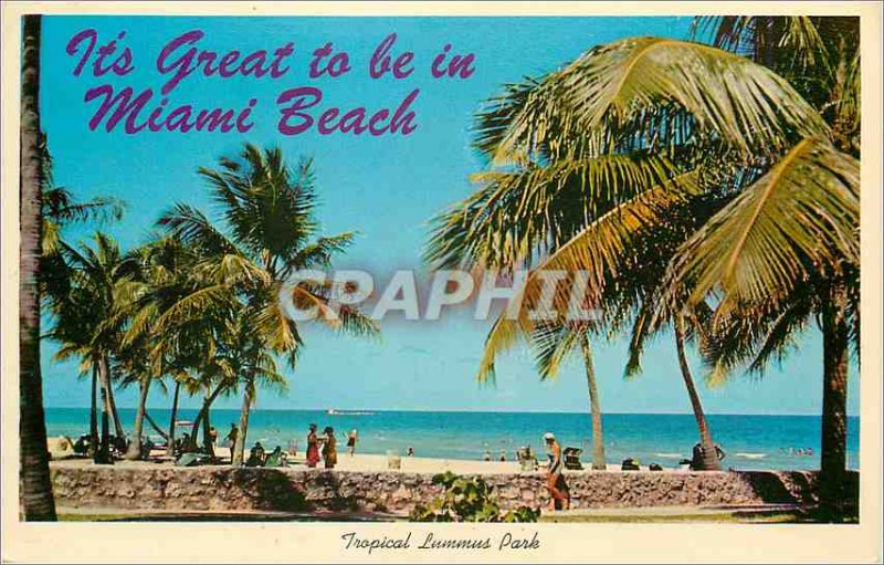 Modern Postcard The Golden Sands Of Miami Beach Florida