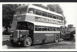 Postcard Size Transport Photograph - Vintage Aldershot Bus   MB860