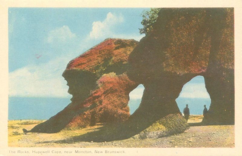 Moncton New Brunswick Canada The Rocks, Hopewell Cape White Border Postcard