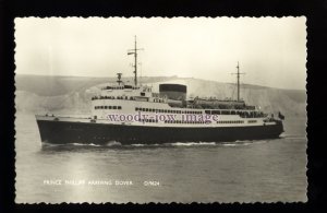 f1458 - Belgian Ferry - Prince Phillipe arriving Dover - postcard