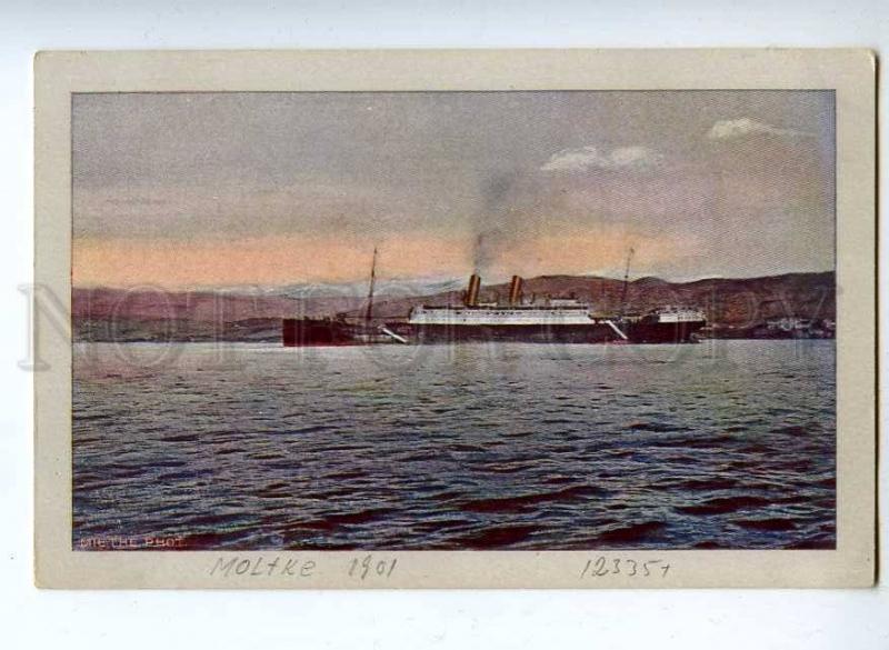 190554 LEBANON BEIRUTH german ship MOLTKE Vintage postcard