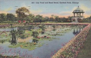 Illinois Chicago Lily Pond And Band Stand Garfield Park 1944