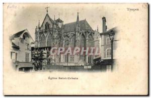 Troyes Old Postcard Church of Saint Urbain
