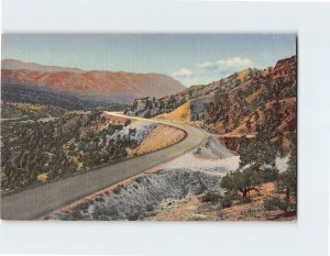 Postcard Santa Fe, Taos Highway, U. S. 64, Santa Fe, New Mexico