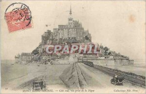 Old Postcard Mont St. Michel cofe dud shooting dike