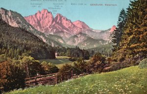 Vintage Postcard View National Park Gesause Steiermark Mountains Styria Austria