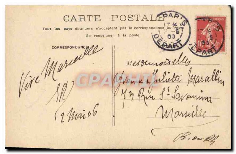 Old Postcard Paris Monument of Victor Hugo