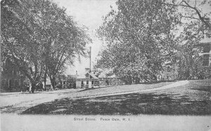 C-1910 Peace Dale Rhode Island Street Scene Postcard Newcombe 11678
