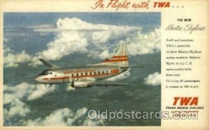 TWA New Martin Skyliner Airplane, Aviation, Unused 