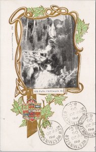 Elk Falls Chilliwack BC Canada Patriotic Maple Leaf c1906 C&V ? RPO Postcard H61